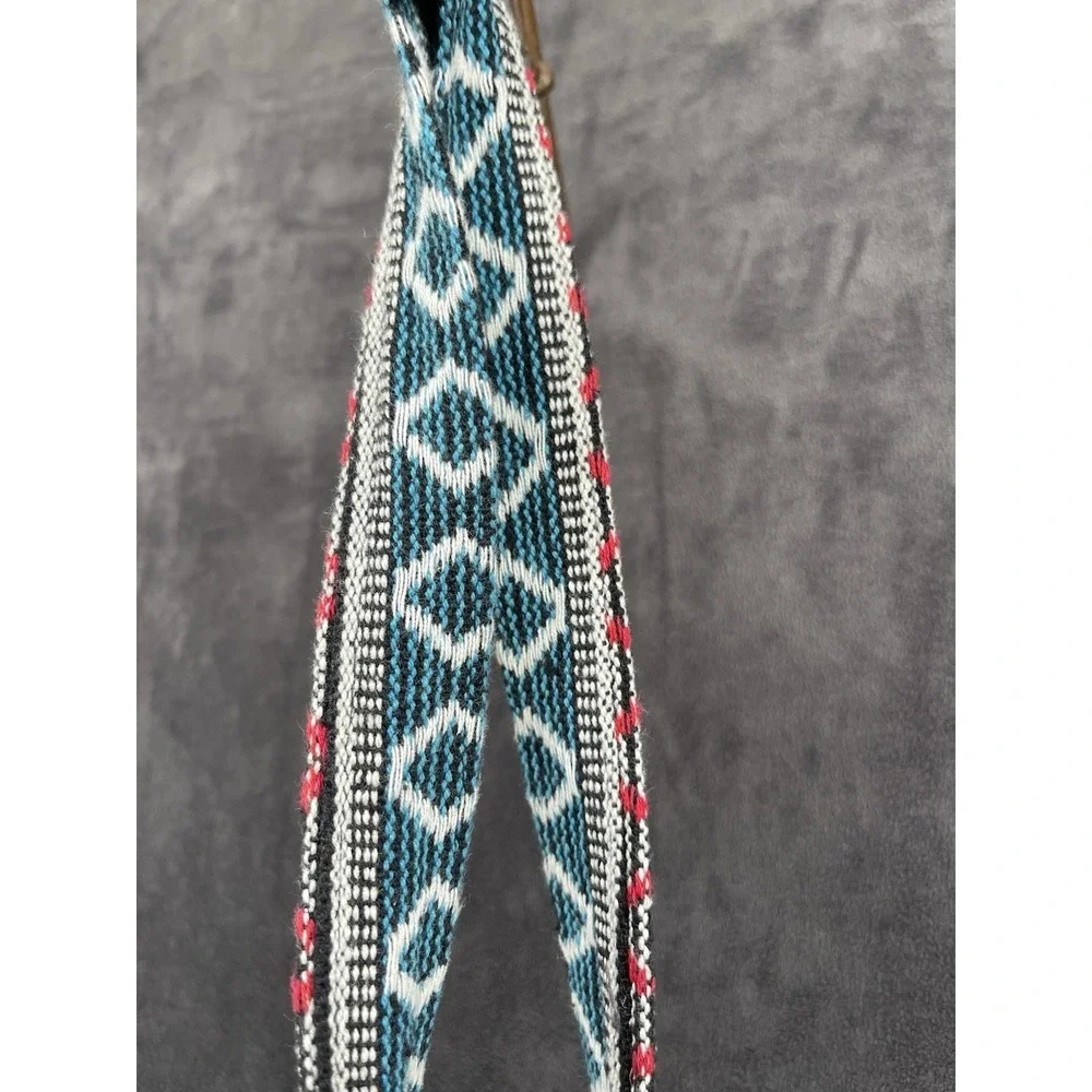 Boho Tribal Woven Hobo Shoulder Bag Blue Black Southwest Hippie Large‎ Tote
